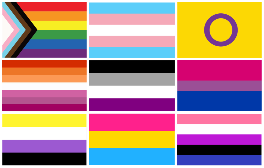 pink yellow and blue gay flag